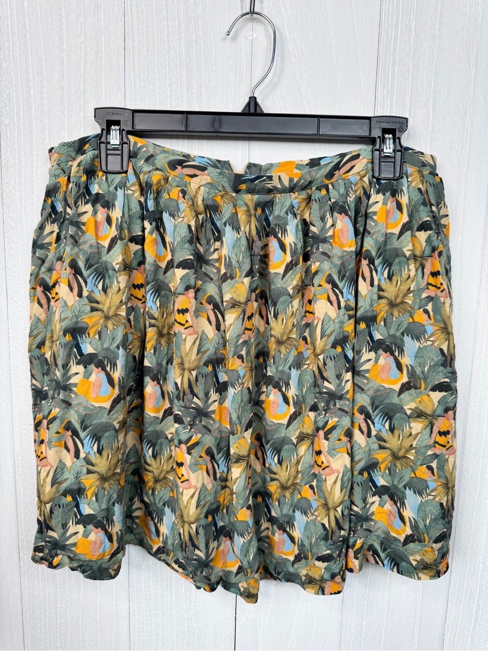 Galeries Lafayette Tropical Palm Print Mini Skirt EU 42 / US 10